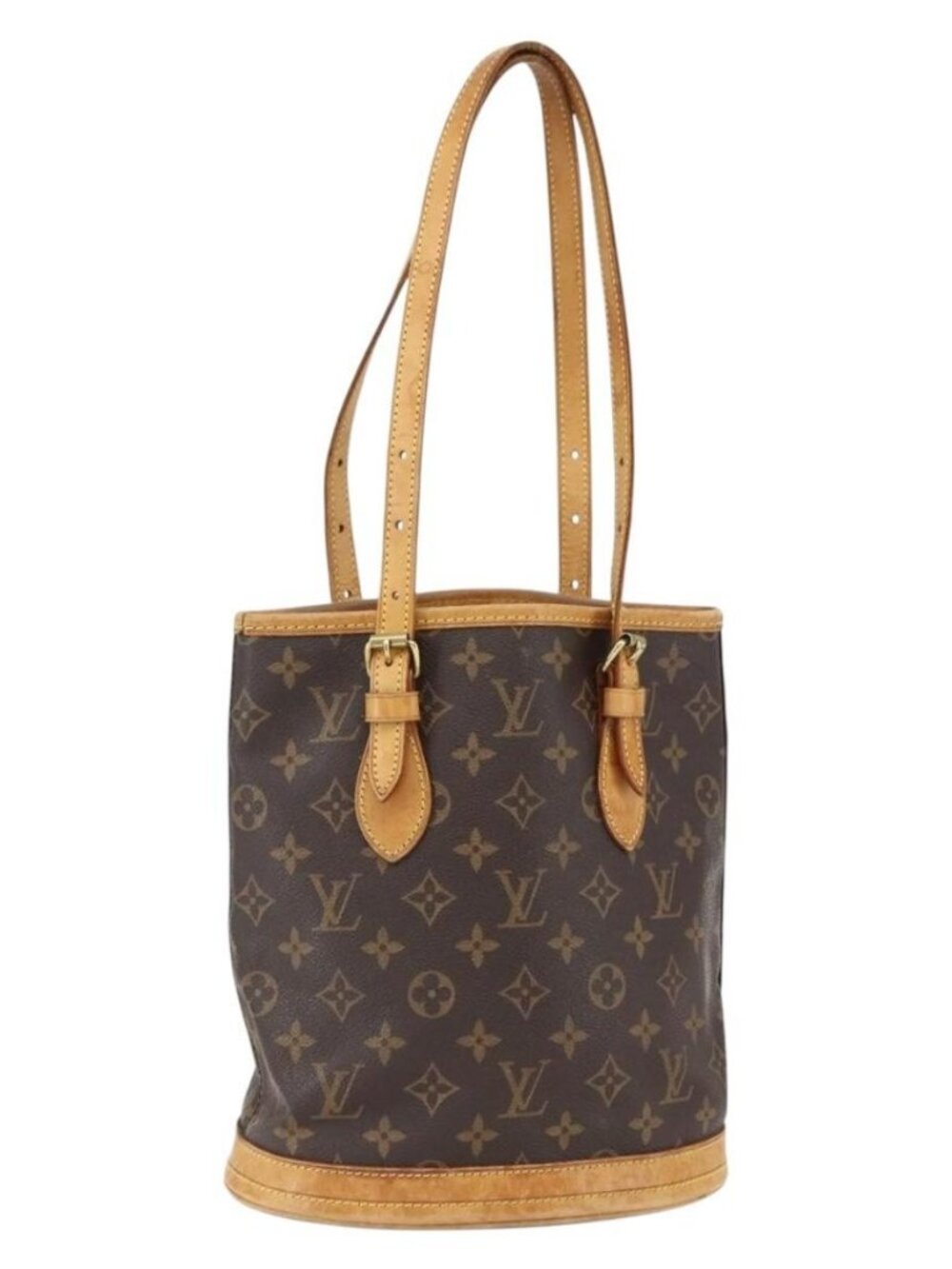 LOUIS VUITTON Monogram Bucket PM Shoulder Bag M42238 LV Auth 170155